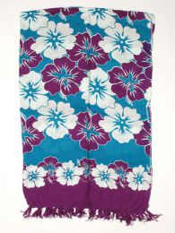 Modelo: Morado a Pareo de flores de rayón Mod Morado a