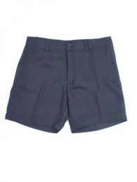 Outlet Ropa Hippie - pantalón corto pinzas PASC02 - Modelo Azul