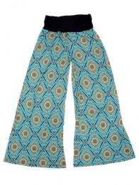 Modelo: Azul Pantalón amplio hippie Mod Azul
