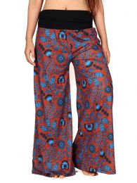 Detalle no seleccionable para compra Pantalones Hippies Harem Boho - Pantalón de pata amplia PASN27.