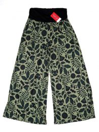 Modelo: Verde Pantalones Hippies Harem Boho - Pantalón de pata amplia PASN27 - Modelo Verde
