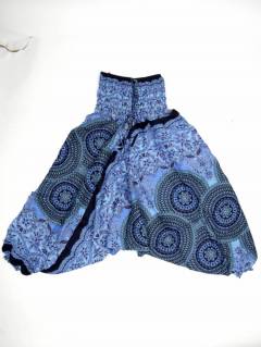 Monos, Petos y Vestidos largos - Mono hippie ancho y tiro muy PAVA03-M - Modelo Azul