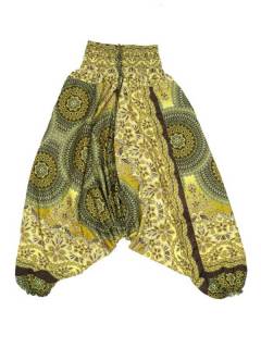 Modelo: Verde Monos Petos y Vestidos largos - Mono hippie ancho y tiro muy PAVA03-M - Modelo Verde