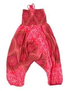 Monos, Petos y Vestidos largos - Mono hippie ancho y tiro muy PAVA03-M - Modelo Rojo