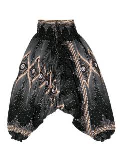 Pantalones Hippie Harem - Pantalón hippie ancho PAVA06 - Modelo Negro