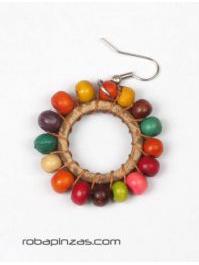Modelo: Multicolor Pendientes redondos de bolitas Mod Multicolor