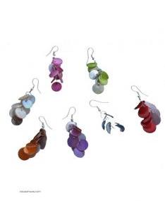 Detalle no seleccionable para compra Outlet Bisutería hippie - Pendientes circulos , nacar PELI03.