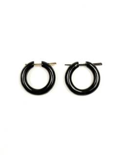 Pendientes de Madera - Pendientes de madera de Palma PEMA17P - Modelo Negro