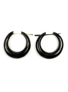 Pendientes Aro de madera Pirata 40mm [PEMA19]. Pendientes de Madera para comprar al por mayor o detalle  en la categoría de Bisutería y Plata Hippie Artesanal | ZAS.