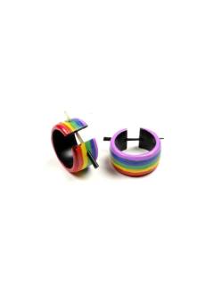 Pendientes Aro de madera Decorados  20mm [PEMA45]. Pendientes de Madera para comprar al por mayor o detalle  en la categoría de Bisutería y Plata Hippie Artesanal | ZAS.