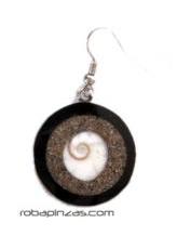 Pendientes acero inxidable con conchas -Ojo de Shiva, precio por PAR ZAS robapinzas.com | Pendientes acero inxidable con conchas -Ojo de Shiva, precio por PAR
