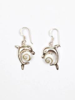 Pendientes Plata Ojo de Shiva Delfín PEOJ02 para comprar al por mayor o detalle  en la categoría de Bisutería y Plata Hippie Artesanal | ZAS.