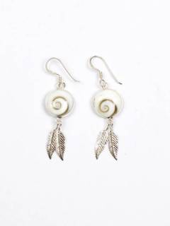 Pendientes Plata Ojo de Shiva Plumas PEOJ06 para comprar al por mayor o detalle  en la categoría de Bisutería y Plata Hippie Artesanal | ZAS.