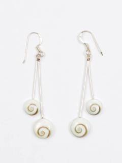 Ojo de Shiva - Plata - Pendientes fabricados en plata PEOJ08.