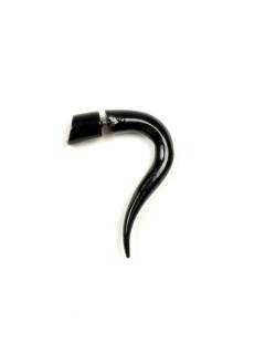 Pendientes Falso Dilatadores - Media Espiral 2 Falso piercing PIFL08B-B - Modelo Negro