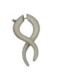 Pendientes falso dilatadores en hueso, cierre de bola rosca. Precio, para comprar al por mayor o detalle. [PIFL31]