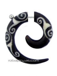 Falso expansor de cuerno de búfalo tallado, para comprar al por mayor o detalle.[PIFLP05]