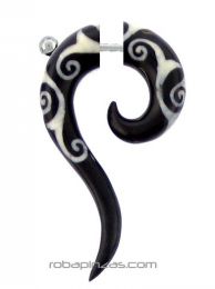 Falso expansor de cuerno de búfalo tallado, para comprar al por mayor o detalle.[PIFLP12]