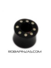 Plug túnel cuerno y hueso deco circulos, para comprar al por mayor o detalle.[PIPU7B]