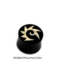 Plug dilatador de cuerno y hueso tatoo pequeño, para comprar al por mayor o detalle.[PIPU8A]