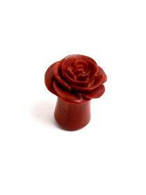 Plug rosa tallado en madera pequeño, para comprar al por mayor o detalle.[PIPUM11]