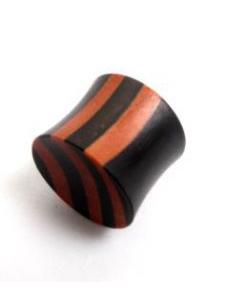 Detalle no seleccionable para compra Plugs Madera Cuerno Hueso - Plug de madera rayada, de PIPUMD01.