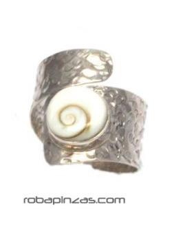 ZAS robapinzas.com | Anillo ojo de shiva y plata, ajustable a todas las tallas