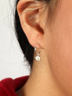 Ojo de Shiva - Plata - Par de aros de plata de ley PLARC12.