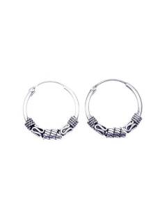Aros plata de ley 20mm Étnicos,  para comprar al por mayor o detalle  en la categoría de Bisutería y Plata Hippie Artesanal | ZAS. [PLARL20]