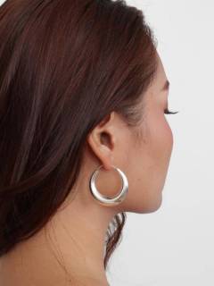 Detalle no seleccionable para compra Aros y Pendientes Plata - Par de aros de plata de ley PLARP35.
