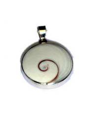 Colgante plata, Ojo de Shiva engarzado, full silver atras, para comprar al por mayor o detalle.[PLCOOJ3]