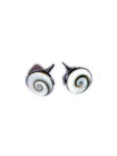 ZAS robapinzas.com | Pendientes plata Ojo de shiva, tuerca