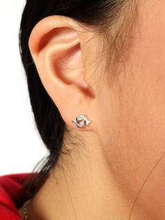 Modelo: Delfines Aros y Pendientes Plata - Pendientes de plata de ley PLPT01-A - Modelo Delfines