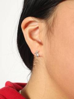 Modelo: Gatito Aros y Pendientes Plata - Pendientes de plata de ley PLPT01-A - Modelo Gatito