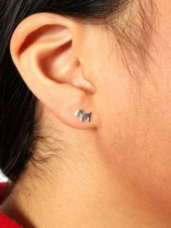 Modelo: Perrito Aros y Pendientes Plata - Pendientes de plata de ley PLPT01-A - Modelo Perrito