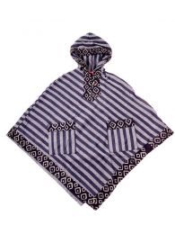 Modelo: Negro Sudaderas chicas - Poncho de telas étnicas POEV01 - Modelo Negro