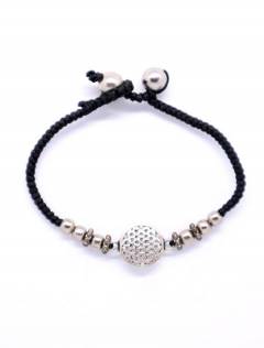 Pulsera de macramé y latón con Mandala,  para comprar al por mayor o detalle  en la categoría de Bisutería y Plata Hippie Artesanal | ZAS. [PUAM05-P]