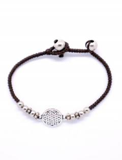 Pulseras - Pulsera fabricada con hilo PUAM05-P - Modelo MarrÓn