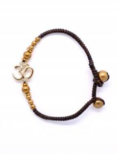 Modelo: Marrón Pulseras Artesanía - Pulsera fabricada con hilo PUAM06-D - Modelo Marrón
