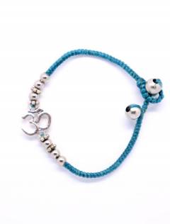 Pulsera de macramé y latón con OM, para comprar al por mayor o detalle  en la categoría de Ropa Hippie de Mujer Artesanal | ZAS.[PUAM06-P]