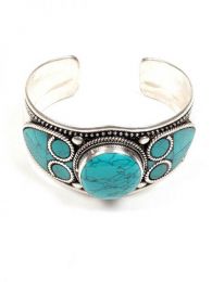 Bisutería Tibetana - Pulsera brazalete con gran PUAT03.
