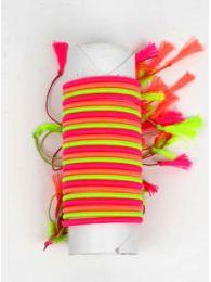 Pulsera fina de hilo en colores lisos y fosforescentes, para comprar al por mayor o detalle.[PUBOU04]