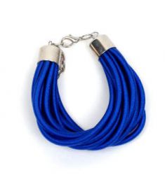 Outlet Bisutería hippie - pulsera gruesa de hilo multivueltas PUBOU05 - Modelo Azul os