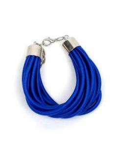 Outlet Bisutería hippie - pulsera gruesa de hilo multivueltas PUBOU05 - Modelo Azul os