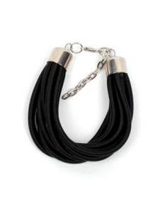 Outlet Bisutería hippie - pulsera gruesa de hilo multivueltas PUBOU05 - Modelo Negro