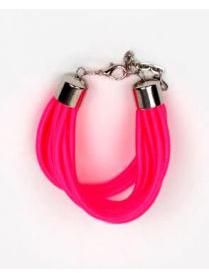 Modelo: Rosa fosfi Outlet Bisutería hippie - pulsera gruesa de hilo multivueltas PUBOU05 - Modelo Rosa fosfi