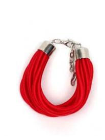 Outlet Bisutería hippie - pulsera gruesa de hilo multivueltas PUBOU05 - Modelo Rojo