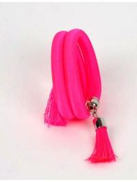 Modelo: Rosa fosfi Outlet Bisutería hippie - pulsera gruesa de hilo multivuelta PUBOU06 - Modelo Rosa fosfi