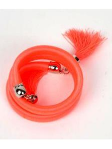 Modelo: Naranja fosfo Outlet Bisutería hippie - pulsera gruesa de hilo multivuelta PUBOU06 - Modelo Naranja fosfo