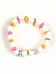 Detalle no seleccionable para compra Outlet Bisutería hippie - Pulsera elástica conchas PUCON11.